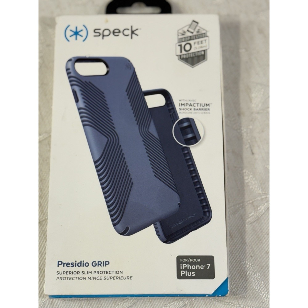 Speck iPhone Case Blue iPhone 7 Plus - Presidio Grip Super Skim